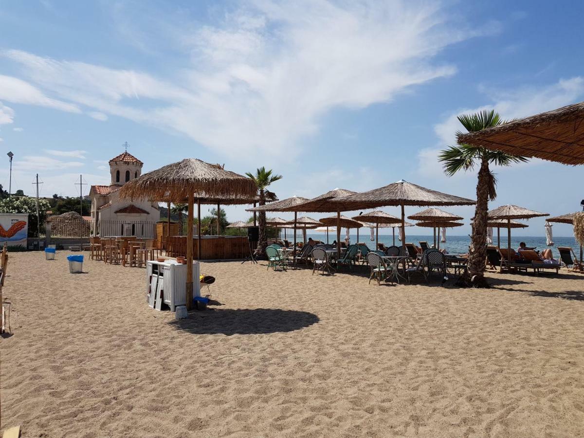 Studio On The Beach With Private Garden Agia Triada  Exterior foto